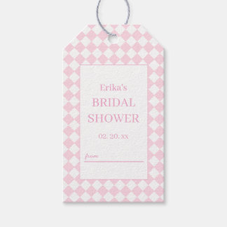 Light pink Classic design Bridal Shower Gift Tag Cadeaulabel