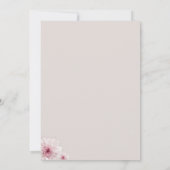 Light PInk Floral Wedding Uitnodiging (Achterkant)