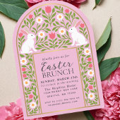 Light Pink Folk Art Easter Brunch Arch Invitation