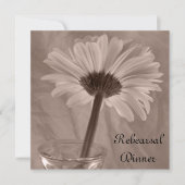 Light Pink Gerber Daisy Wedding Rehearsal Dinner Kaart (Voorkant)
