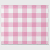 Light Pink Gingham Patroon Cadeaupapier (Vlak)