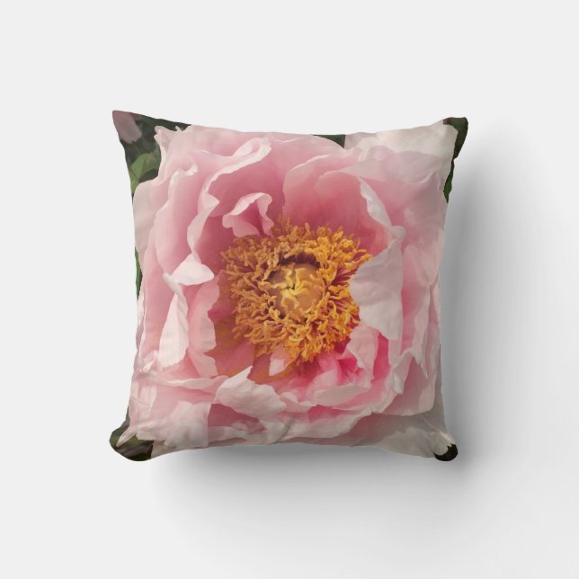 Light Pink Peony Pillow Kussen (Voorkant)