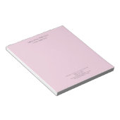 Light Pink Plain Attractive Stylish Business Notitieblok (Schuin)