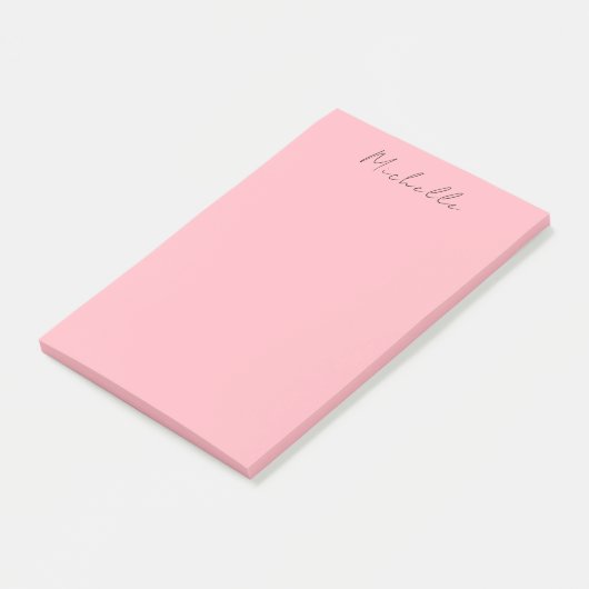 Light Pink Professional Unique Classic Handwriting Post-it® Notes (Schuin)