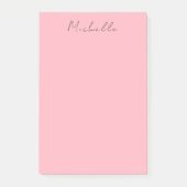 Light Pink Professional Unique Classic Handwriting Post-it® Notes (Voorkant)