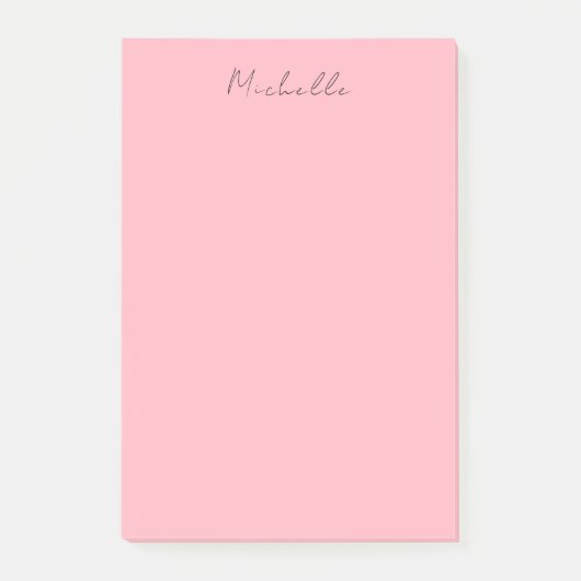 Light Pink Professional Unique Classic Handwriting Post-it® Notes (Voorkant)