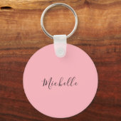 Light Pink Professional Unique Classic Handwriting Sleutelhanger (Voorkant)