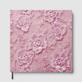 Light Pink Roses Lace Look Gastenboek (Voorkant)