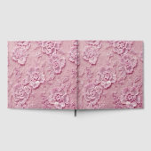 Light Pink Roses Lace Look Gastenboek (Volledig)