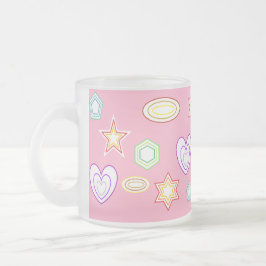 Light Pink shapes mug Matglas Koffiemok