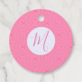 Light Pink Squiggly Squares Personalized Party Bedankjes Labels (Voorkant)