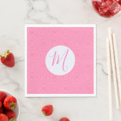 Light Pink Squiggly Squares Personalized Party Servet (Insitu)