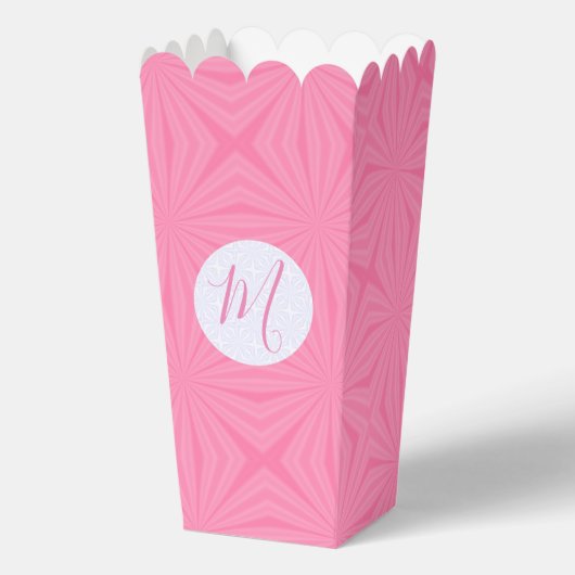 Light Pink Squiggly Squares Personalized Popcorn Bedankdoosjes (Voorkant)