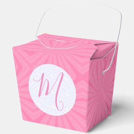 Light Pink Squiggly Squares Personalized Take Out Bedankdoosjes (Voorkant)