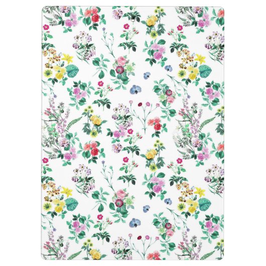 Light Pretty Summer Floral Personalised Klembord (Achterkant)