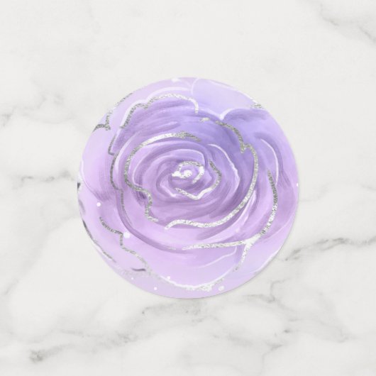 Light Purple and Silver Elegant Photo Confetti (Kleine voorkant)