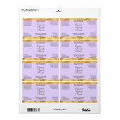 Light Purple & Gold Cosmetics Dropper Bottle Label (Full Sheet)