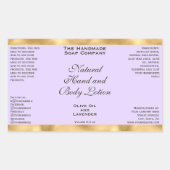 Light Purple & Gold Foil Cosmetics Bottle Label (Voorkant)