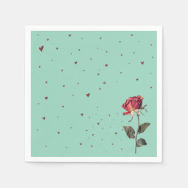light red rose printed  servet
