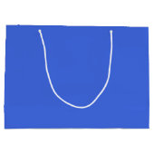 Light Royal Blue Gift Bag - Groot, glanzend Groot Cadeauzakje (Achterkant)