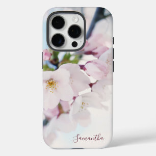 Light Roze Cherry Blosbezem Floral - Aangepast iPhone 16 Pro Hoesje