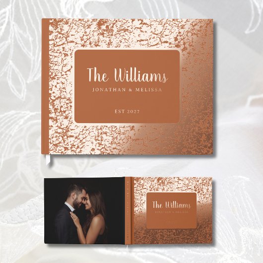 Light Rust Foil Livre d'or Photo Livre d'or Textur