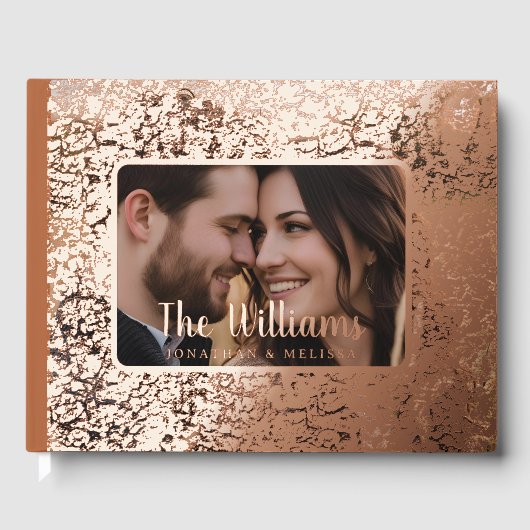 Light Rust Folie Gastboek Foto Gastboek Textuur Gastenboek (Voorkant)