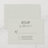 Light Sage Wedding RSVP Kaartje (Voorkant / Achterkant)