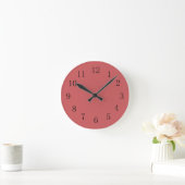 Light Salmon Red Round (Medium) Wall Clock Ronde Klok (Huis)