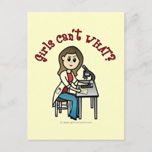 Light Scientist Girl Briefkaart