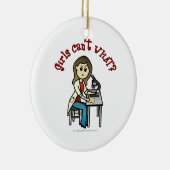 Light Scientist Girl Keramisch Ornament (Rechts)