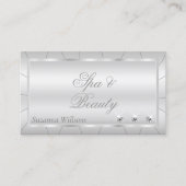 Light Silver met Diamonds Luxury en Professional Visitekaartje (Voorkant)