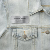 Light Silver Ombre-Folie Naamplaatje (In situ)