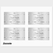 Light Silver Soft Glitter Product Labels Monogram (Vel)