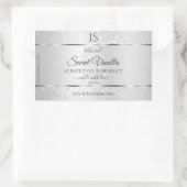 Light Silver Soft Glitter Product Labels Monogram (Tas)