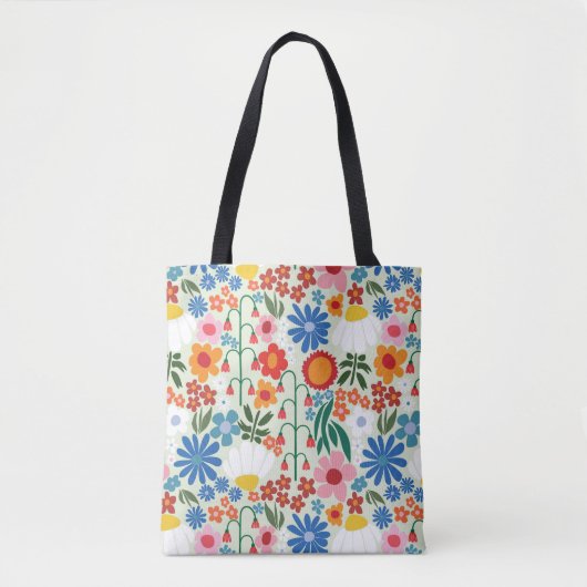 Light Sky 60s Retro SummerTote Bag Draagtas (Voorkant)