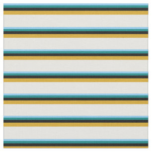 Light Sky Blue, Blauwgroen, Black, Goldenrod, Mint Stof
