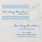 Light Sky Blue Chevron Custom Visitekaartjes (Voorkant / Achterkant)