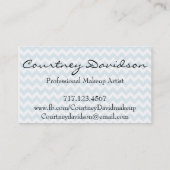 Light Sky Blue Chevron Custom Visitekaartjes (Achterkant)