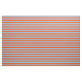 Light Sky Blue en Red Lines Patroon Stof (Yard (91,4 cm))