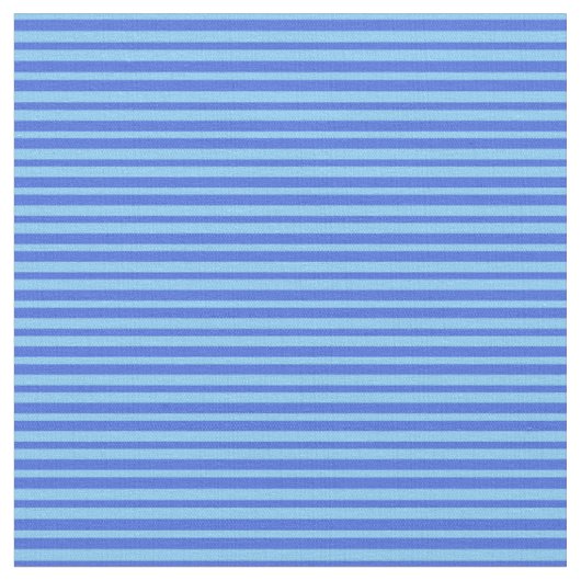 Light Sky Blue en Royal Blue Colour Lined Pattern Stof (Close Up)