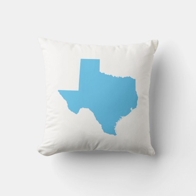 Light Sky Blue Texas Kussen (Voorkant)
