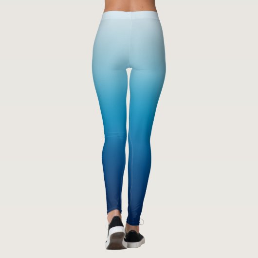 Light Sky voor Deep Blue Zee Ombre Leggings (Achterkant)