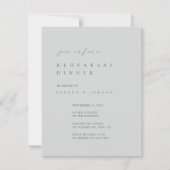 Light Slate Blue Rehearings Dinner Invitation Kaart (Voorkant)