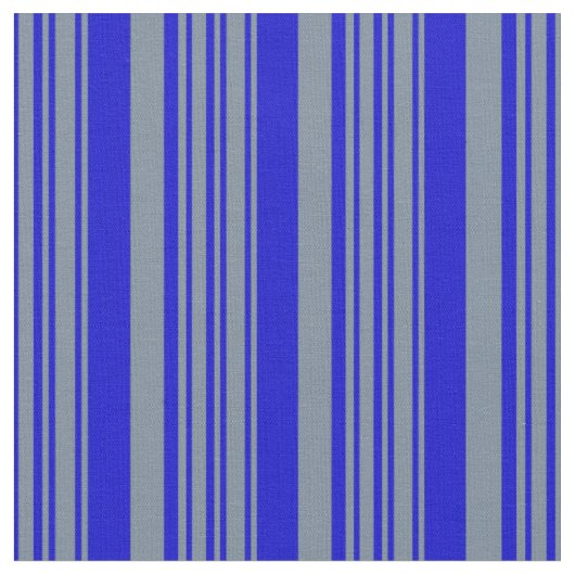 Light Slate Grey & Blue Stripes/Lines Pattern Stof (Close Up)