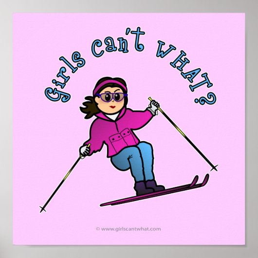 Light Snow Skier Poster (Voorkant)