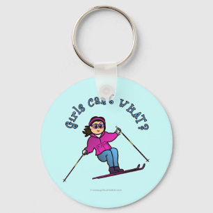 Light Snow Skier Sleutelhanger