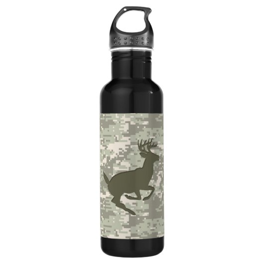 Light Storm Digital Camouflage Deer Camo Waterfles (Voorkant)
