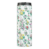 Light  Summer Floral Pattern Personalized Thermosbeker (Achterkant)