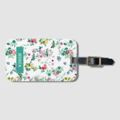Light Summer Floral Personalized Bagagelabel (Voorkant (horizontaal))